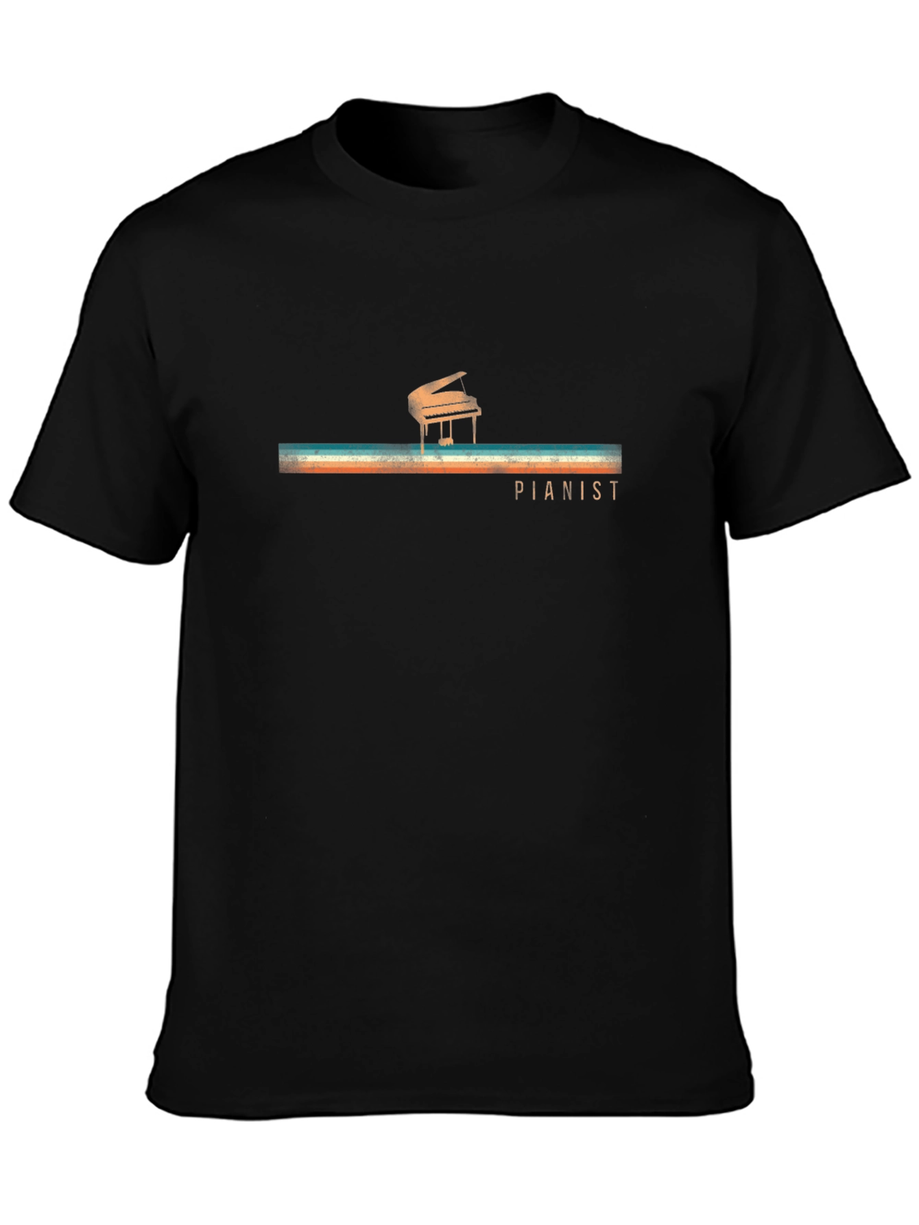 Pianist Retro Graphic T-Shirt