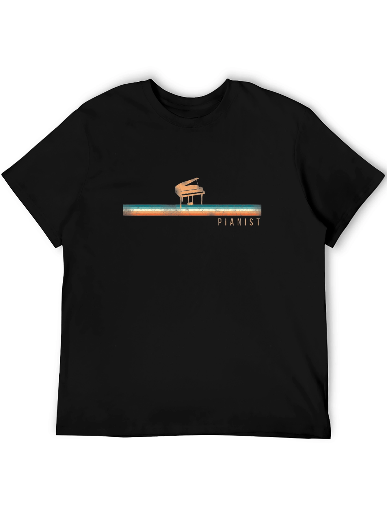Pianist Retro Graphic T-Shirt