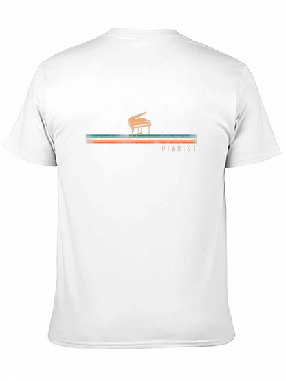 Pianist Retro Graphic T-Shirt