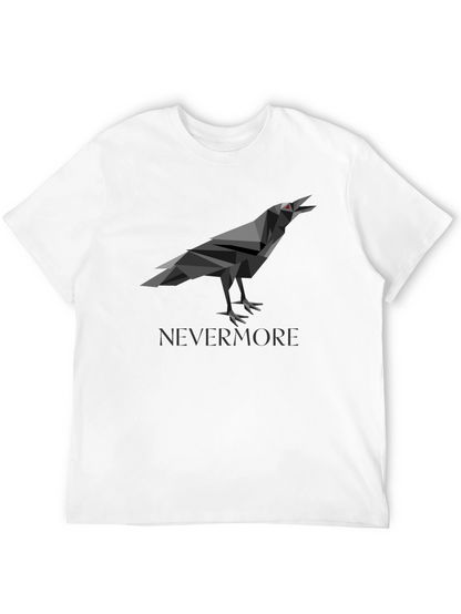 Geometric Raven Graphic Print Black T-Shirt