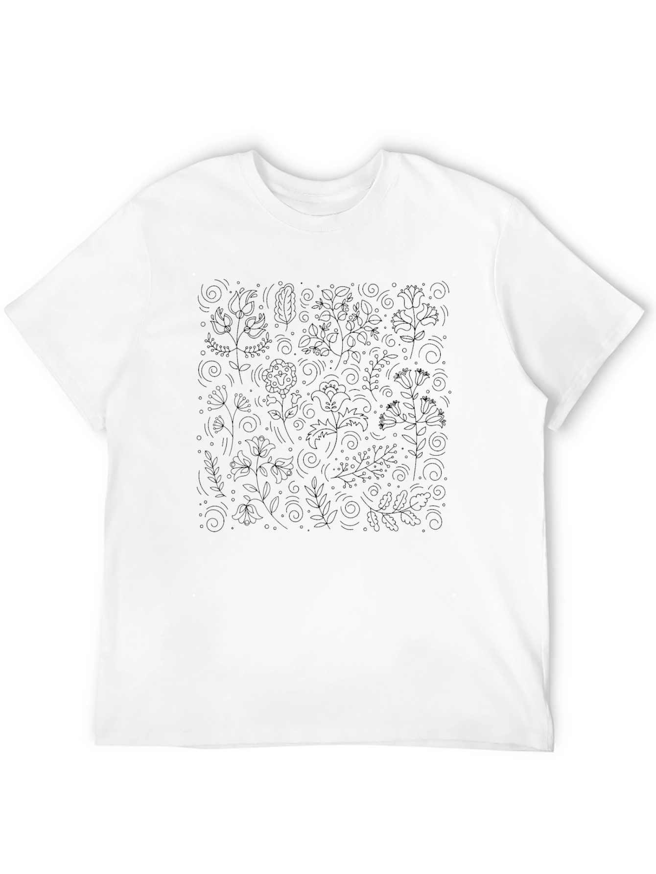 Floral Print Black T-Shirt - Stylish Comfort