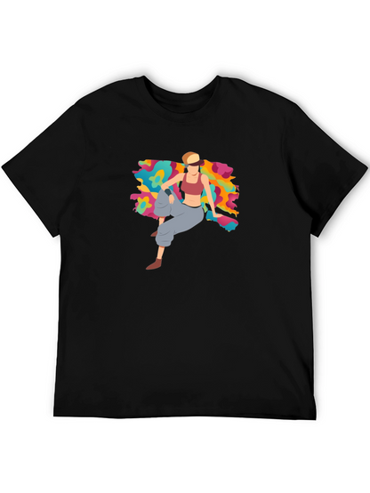 Trendy Graphic Tee - Abstract Woman Design