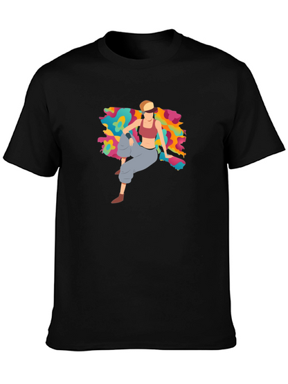 Trendy Graphic Tee - Abstract Woman Design