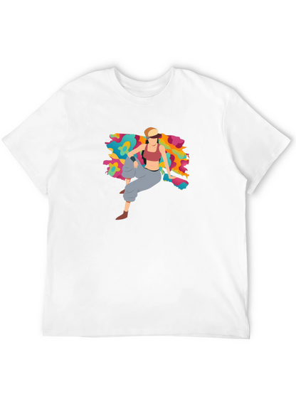 Trendy Graphic Tee - Abstract Woman Design