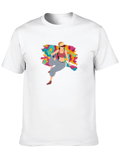 Trendy Graphic Tee - Abstract Woman Design
