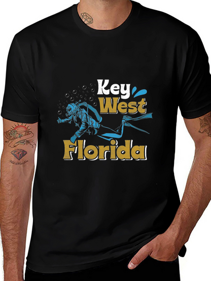 Key West Florida Diver Graphic Tee
