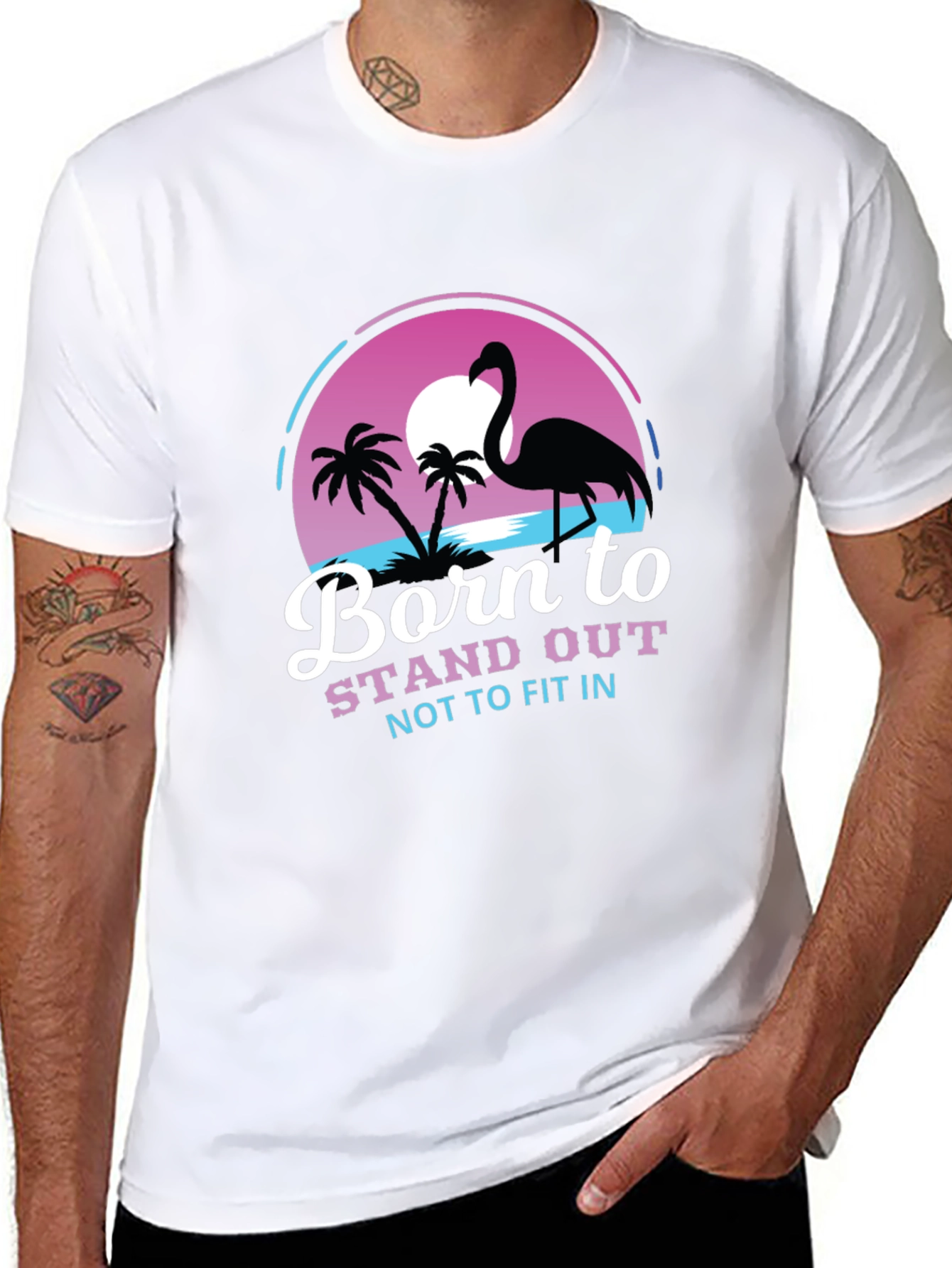 Born to Stand Out Flamingo T-Shirt