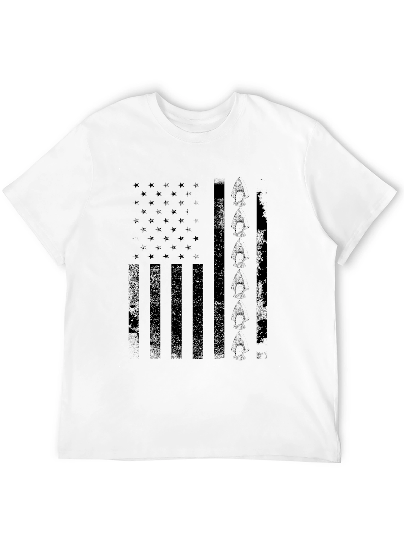 Distressed American Flag Fishing T-Shirt