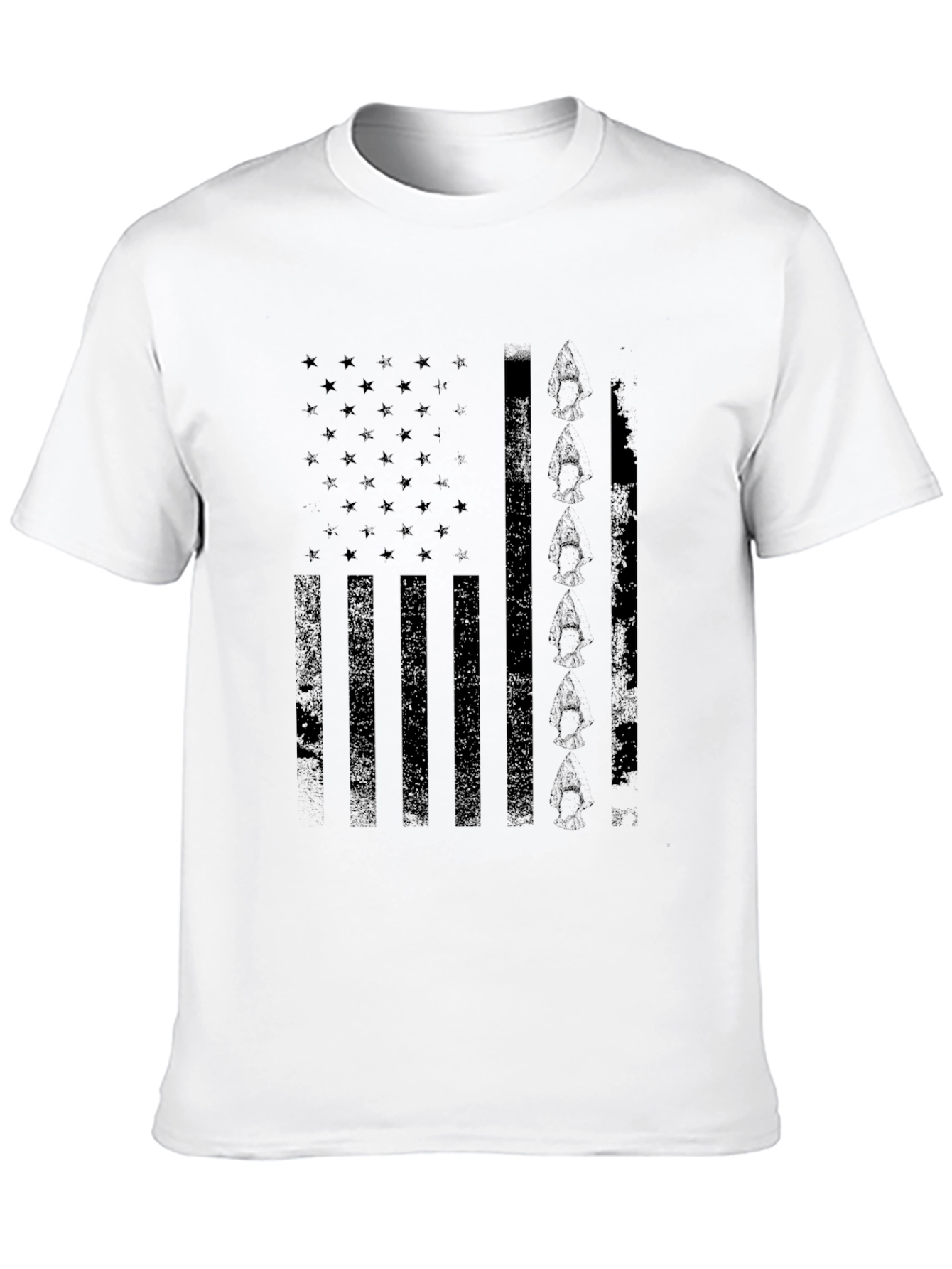 Distressed American Flag Fishing T-Shirt