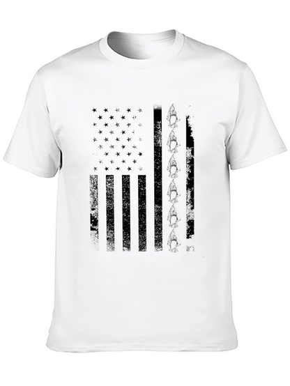 Distressed American Flag Fishing T-Shirt