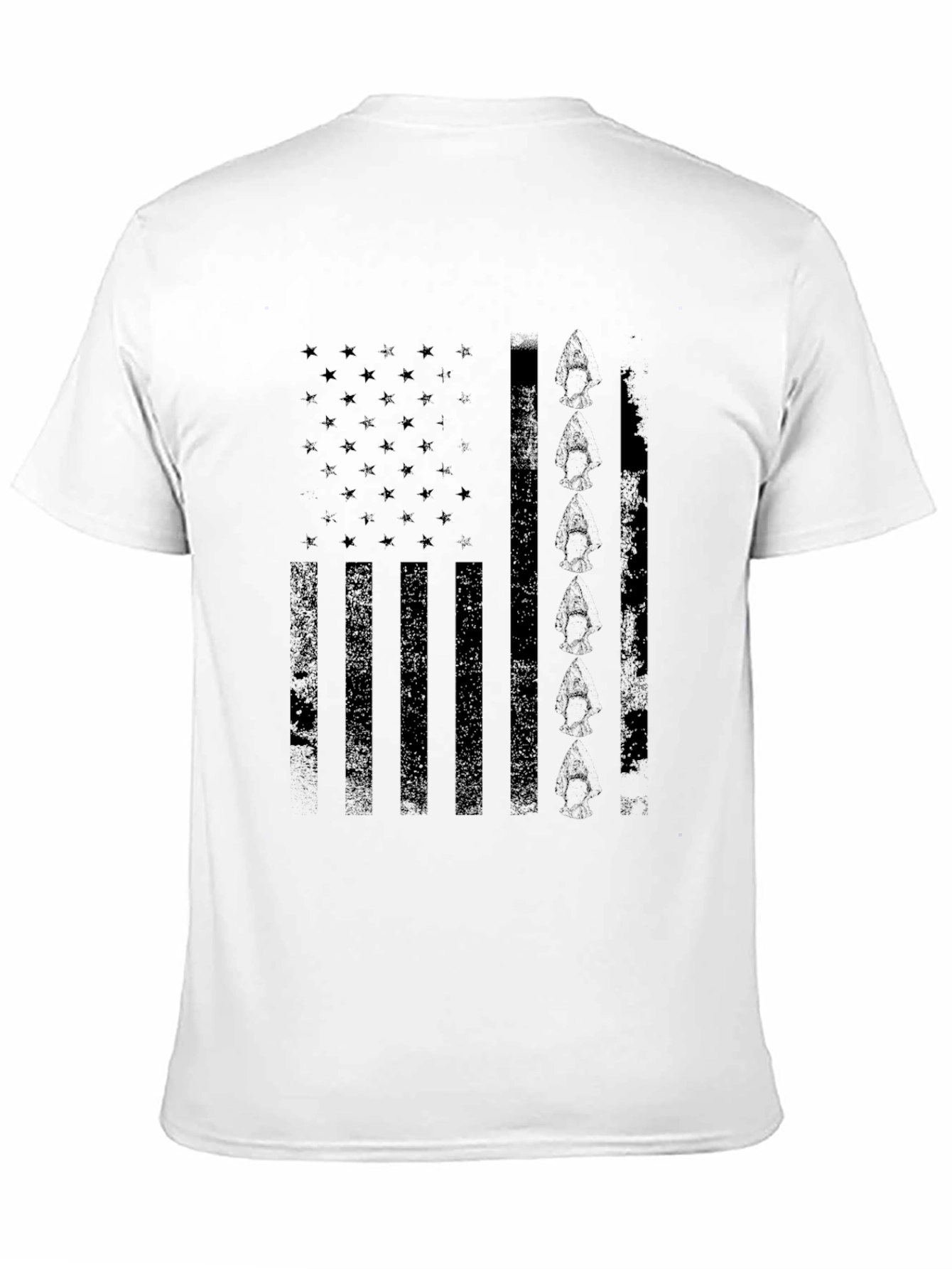 Distressed American Flag Fishing T-Shirt
