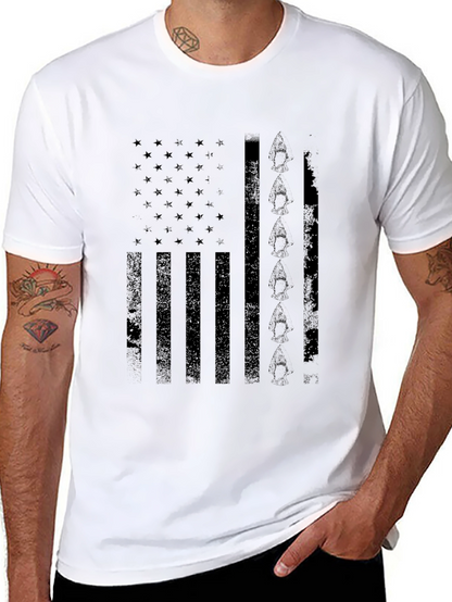 Distressed American Flag Fishing T-Shirt