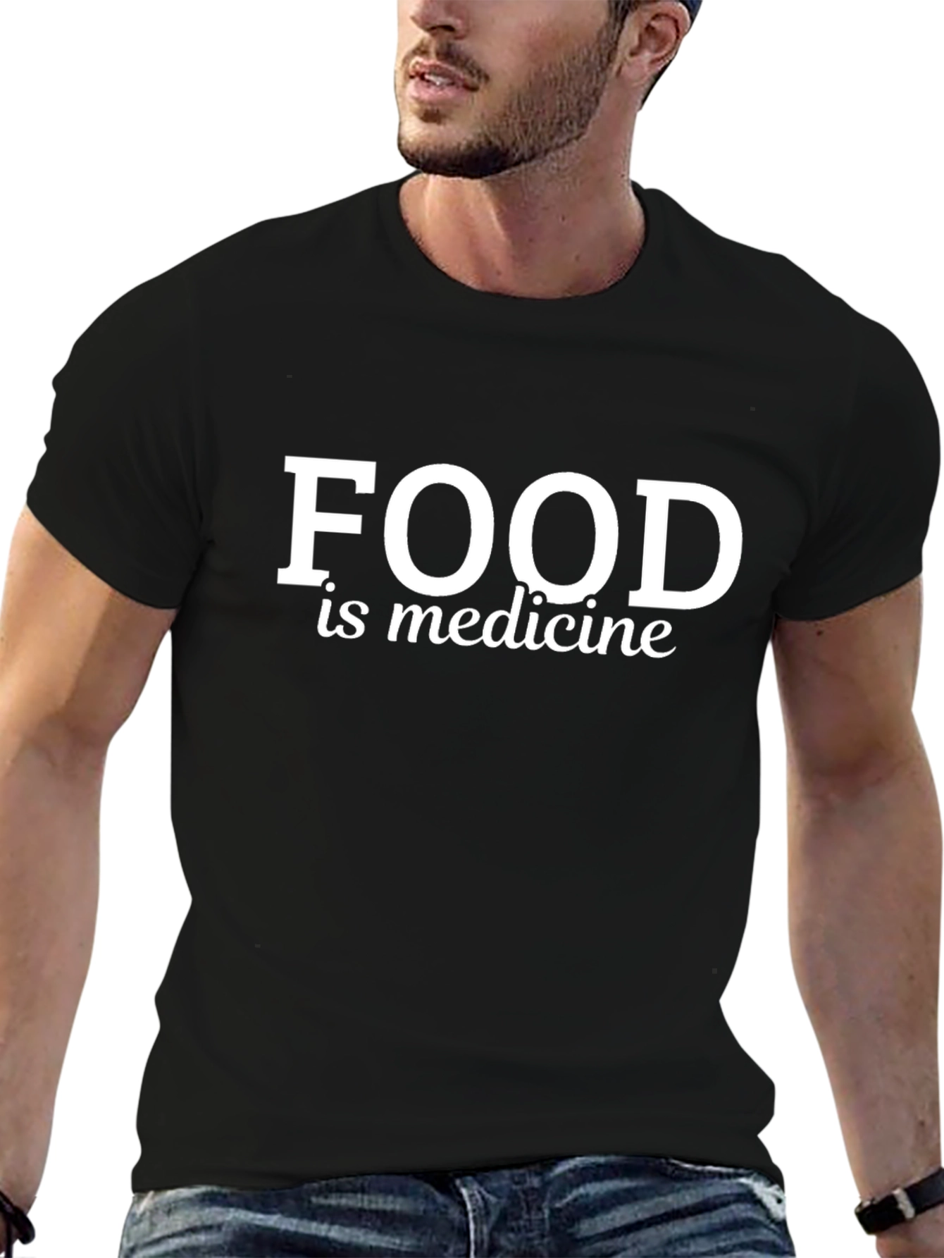 Food is Medicine Black Graphic Tee