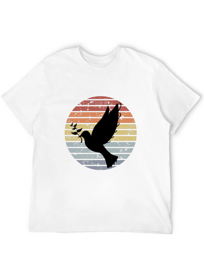Retro Dove Graphic T-Shirt Peace Symbol Tee