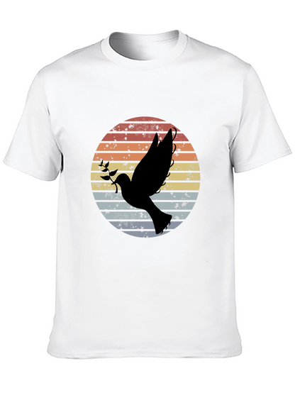 Retro Dove Graphic T-Shirt Peace Symbol Tee