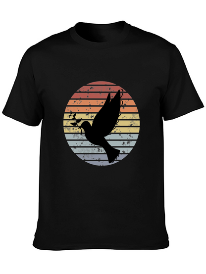Retro Dove Graphic T-Shirt Peace Symbol Tee