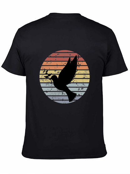 Retro Dove Graphic T-Shirt Peace Symbol Tee