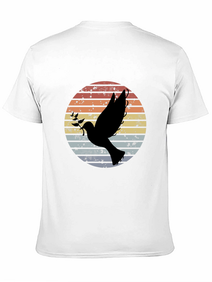 Retro Dove Graphic T-Shirt Peace Symbol Tee