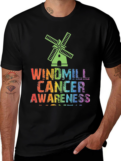 Windmill Cancer Awareness Graphic T-Shirt