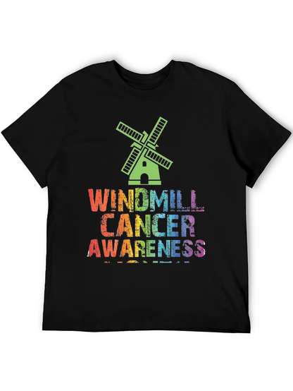 Windmill Cancer Awareness Graphic T-Shirt