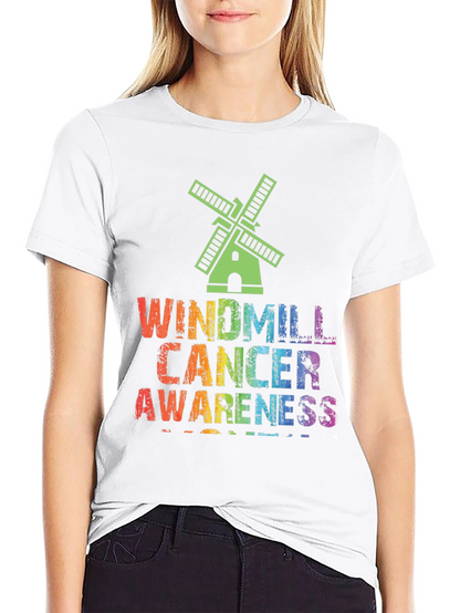 Windmill Cancer Awareness Graphic T-Shirt