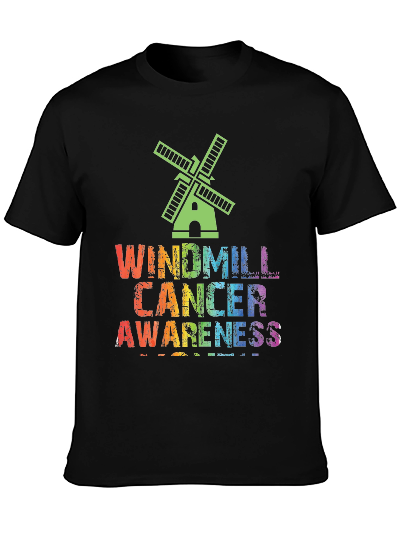 Windmill Cancer Awareness Graphic T-Shirt