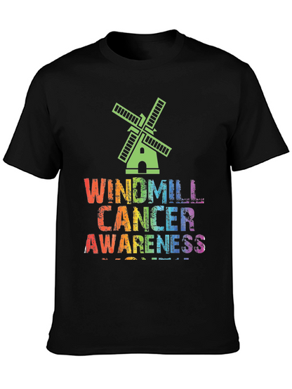 Windmill Cancer Awareness Graphic T-Shirt