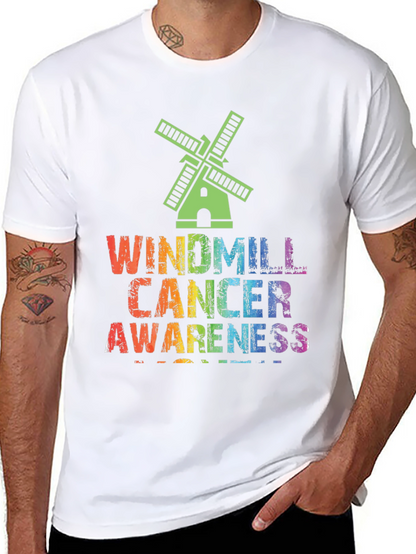 Windmill Cancer Awareness Graphic T-Shirt