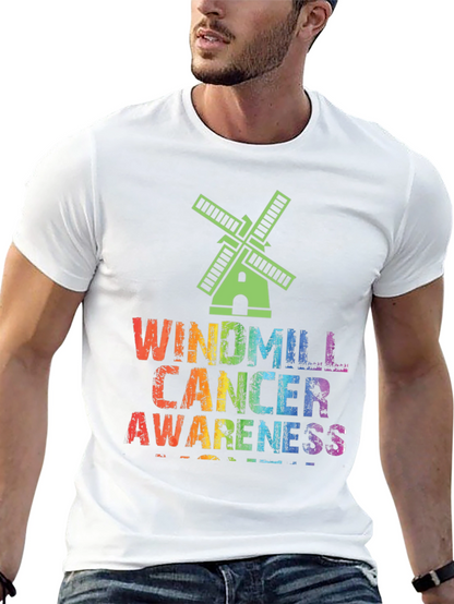 Windmill Cancer Awareness Graphic T-Shirt