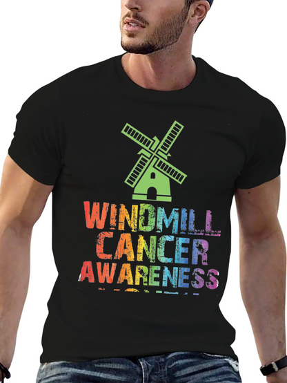 Windmill Cancer Awareness Graphic T-Shirt