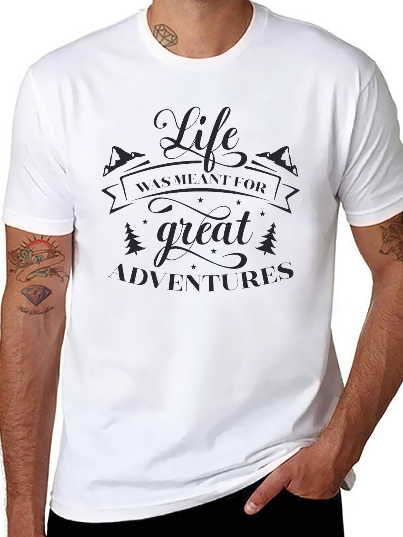 Life Was Meant For Great Adventures Black T-Shirt