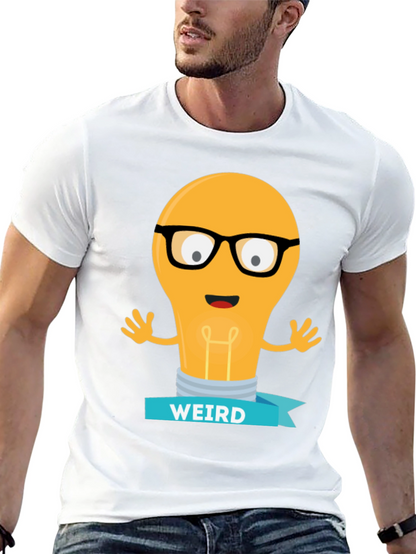 Weird Light Bulb Graphic Tee - Black T-Shirt