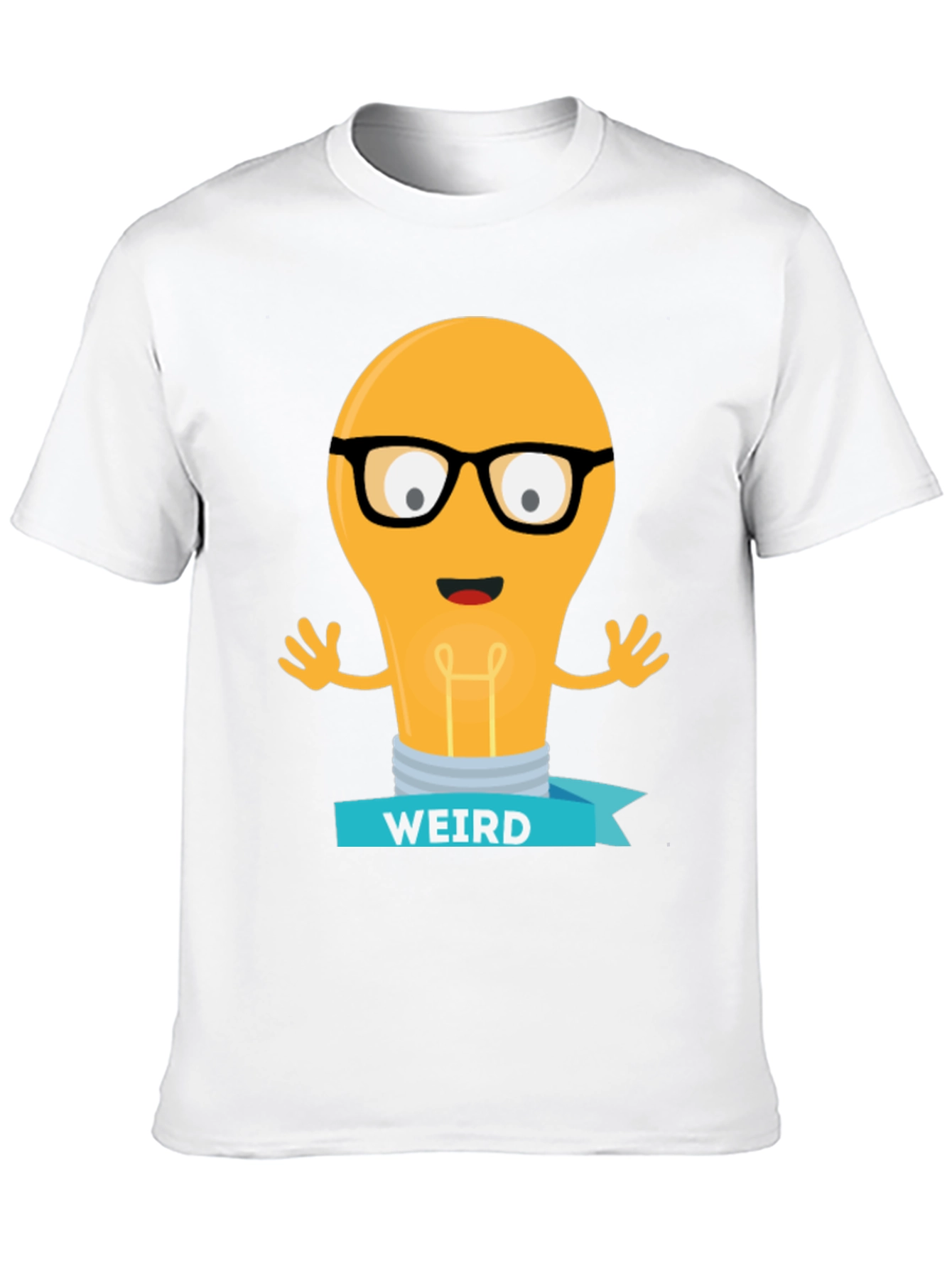 Weird Light Bulb Graphic Tee - Black T-Shirt