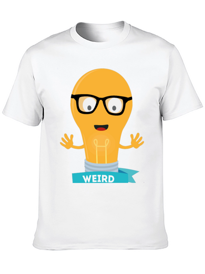 Weird Light Bulb Graphic Tee - Black T-Shirt