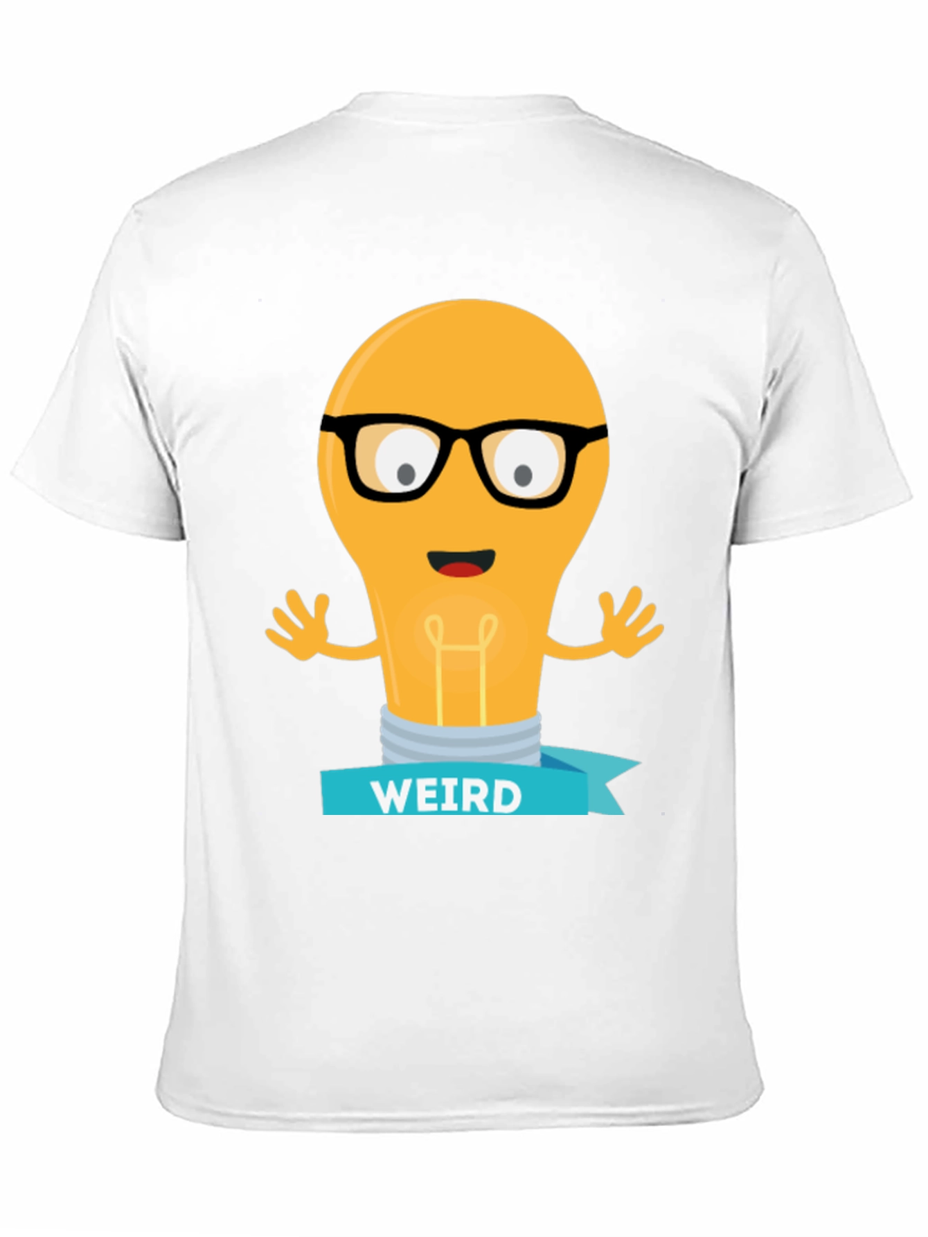 Weird Light Bulb Graphic Tee - Black T-Shirt