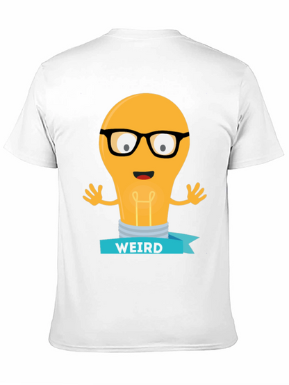 Weird Light Bulb Graphic Tee - Black T-Shirt