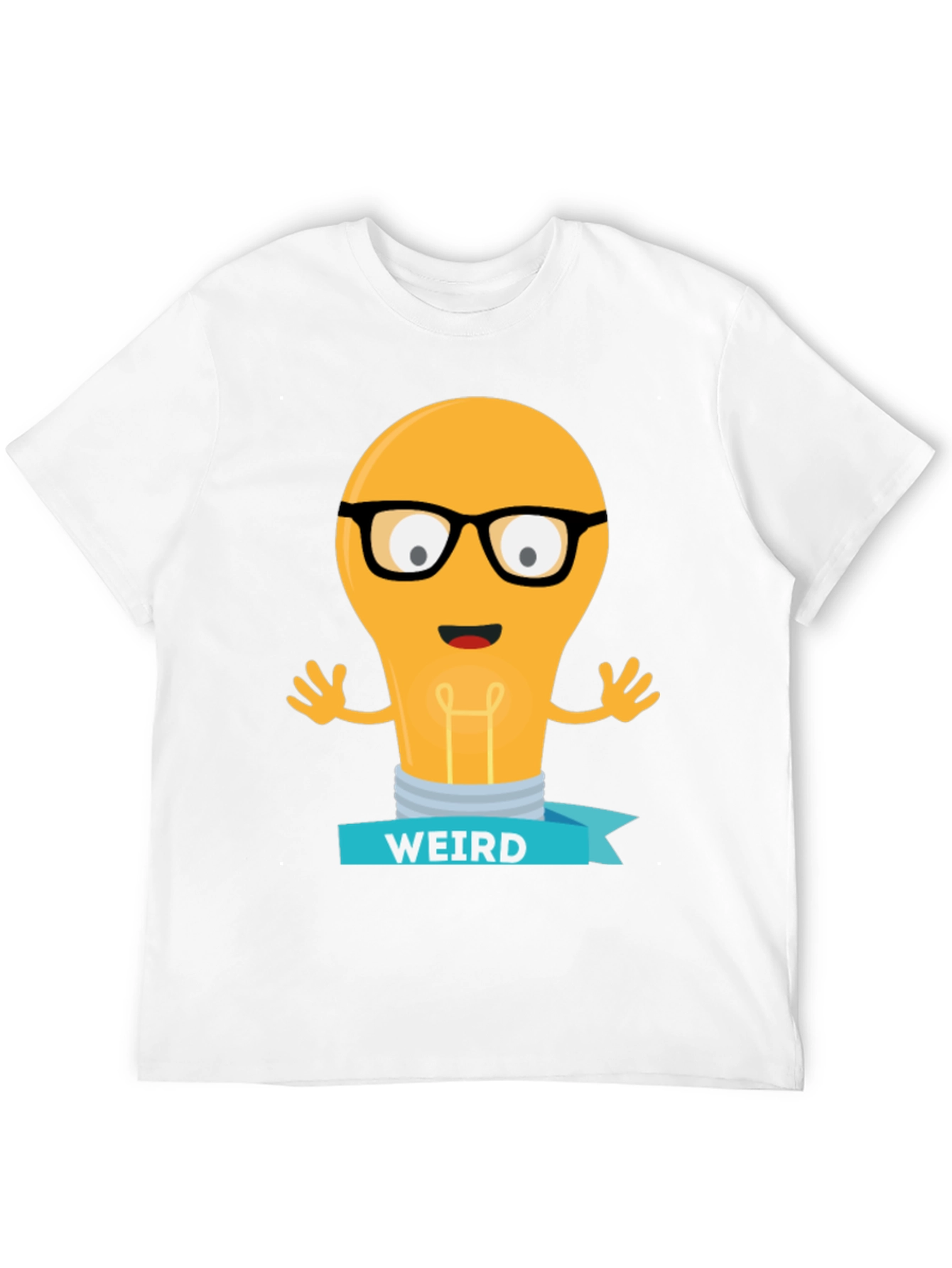 Weird Light Bulb Graphic Tee - Black T-Shirt