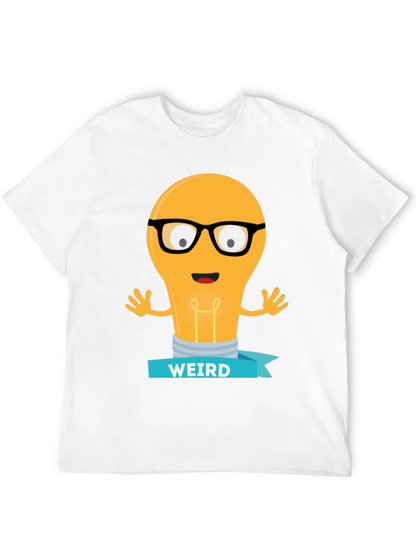 Weird Light Bulb Graphic Tee - Black T-Shirt