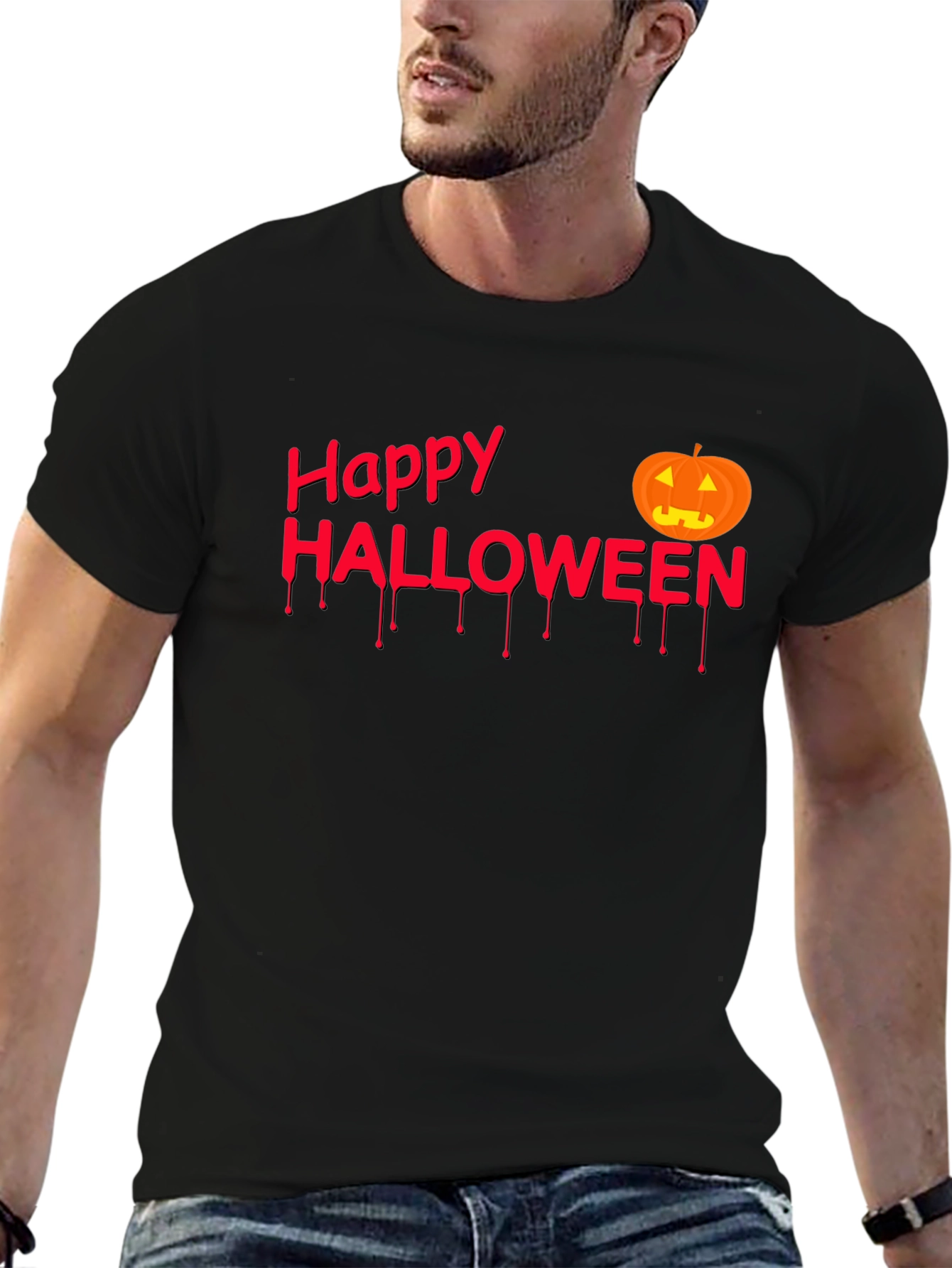 Happy Halloween Black Graphic Tee