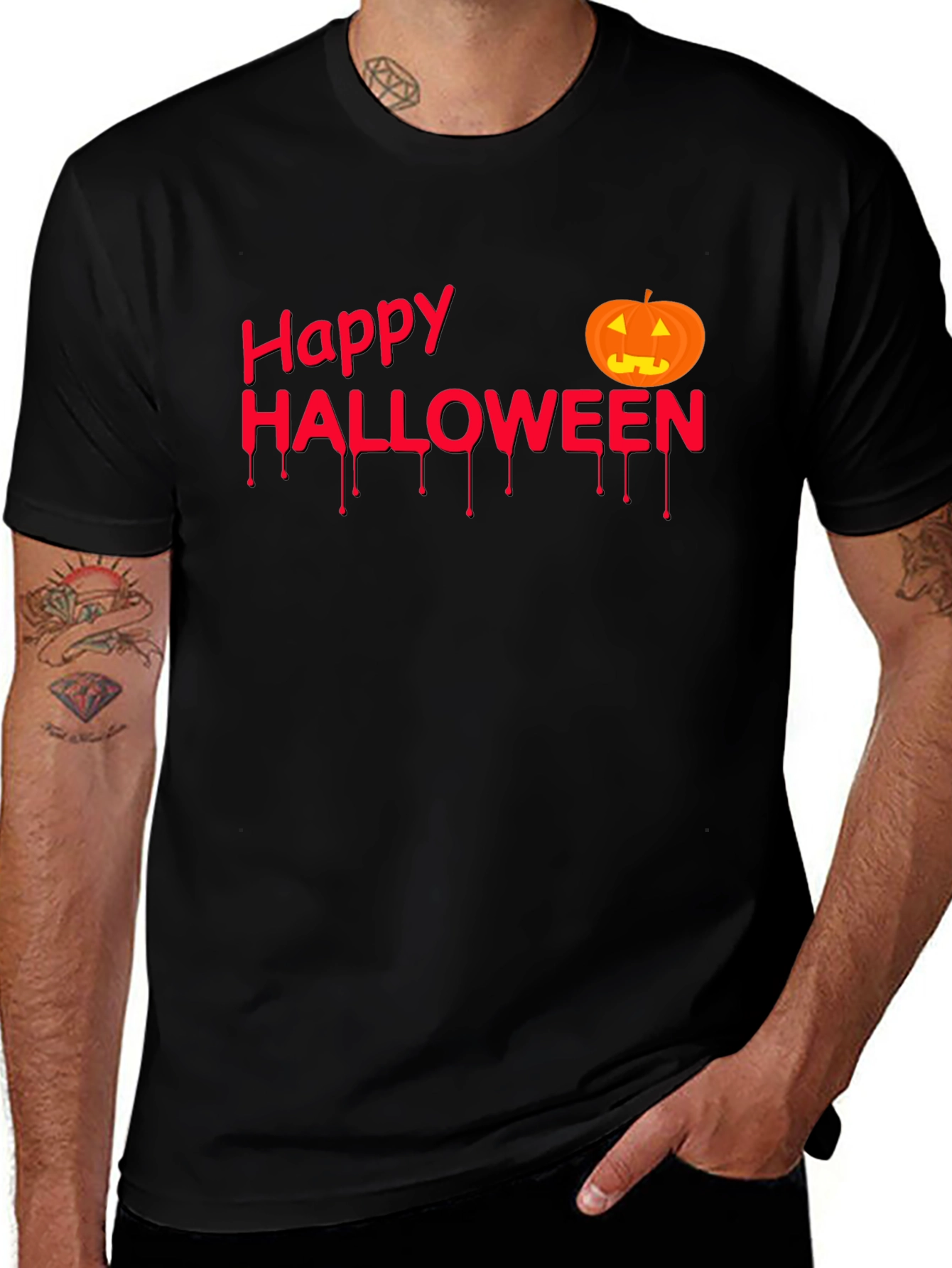 Happy Halloween Black Graphic Tee