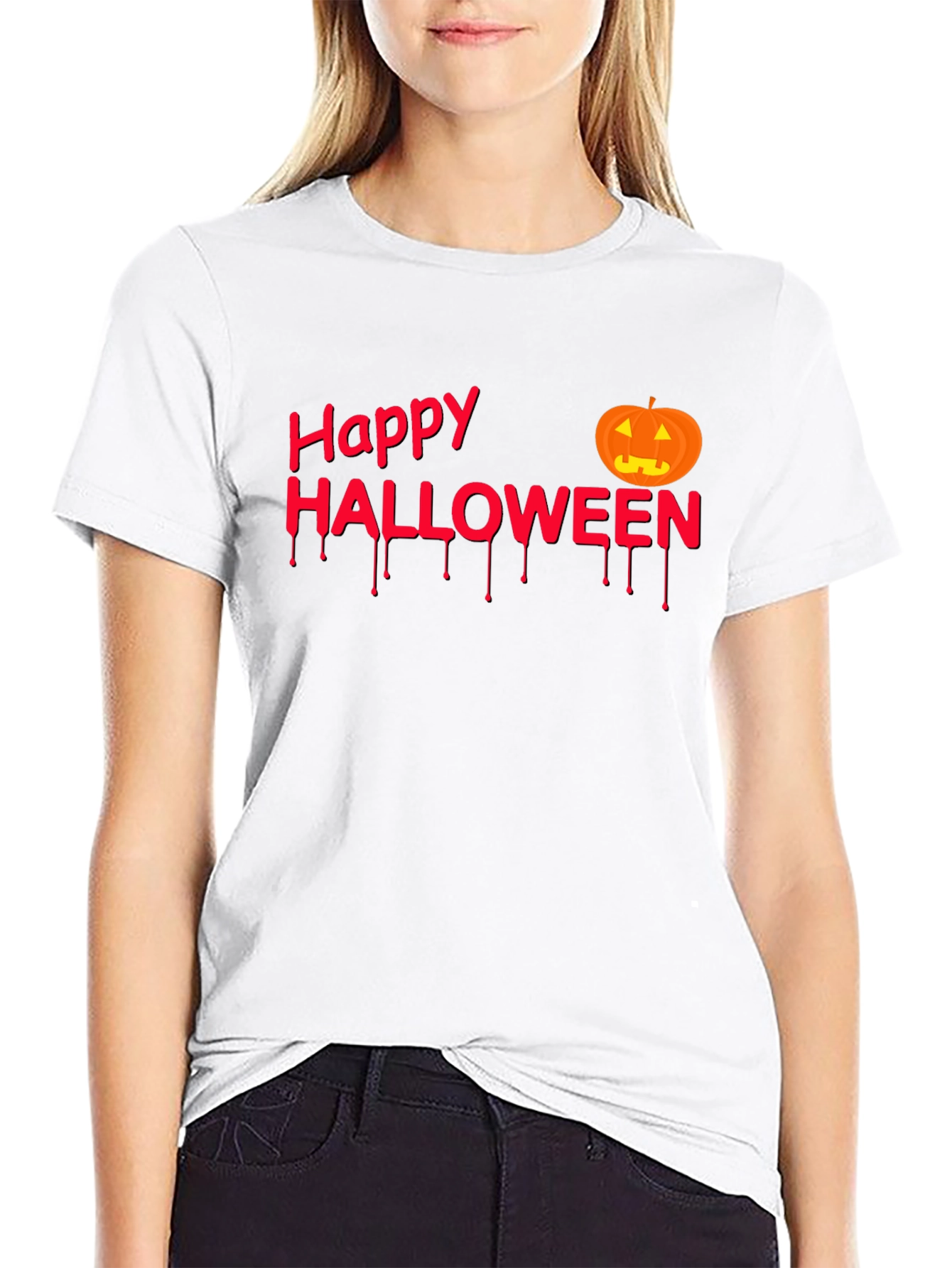 Happy Halloween Black Graphic Tee