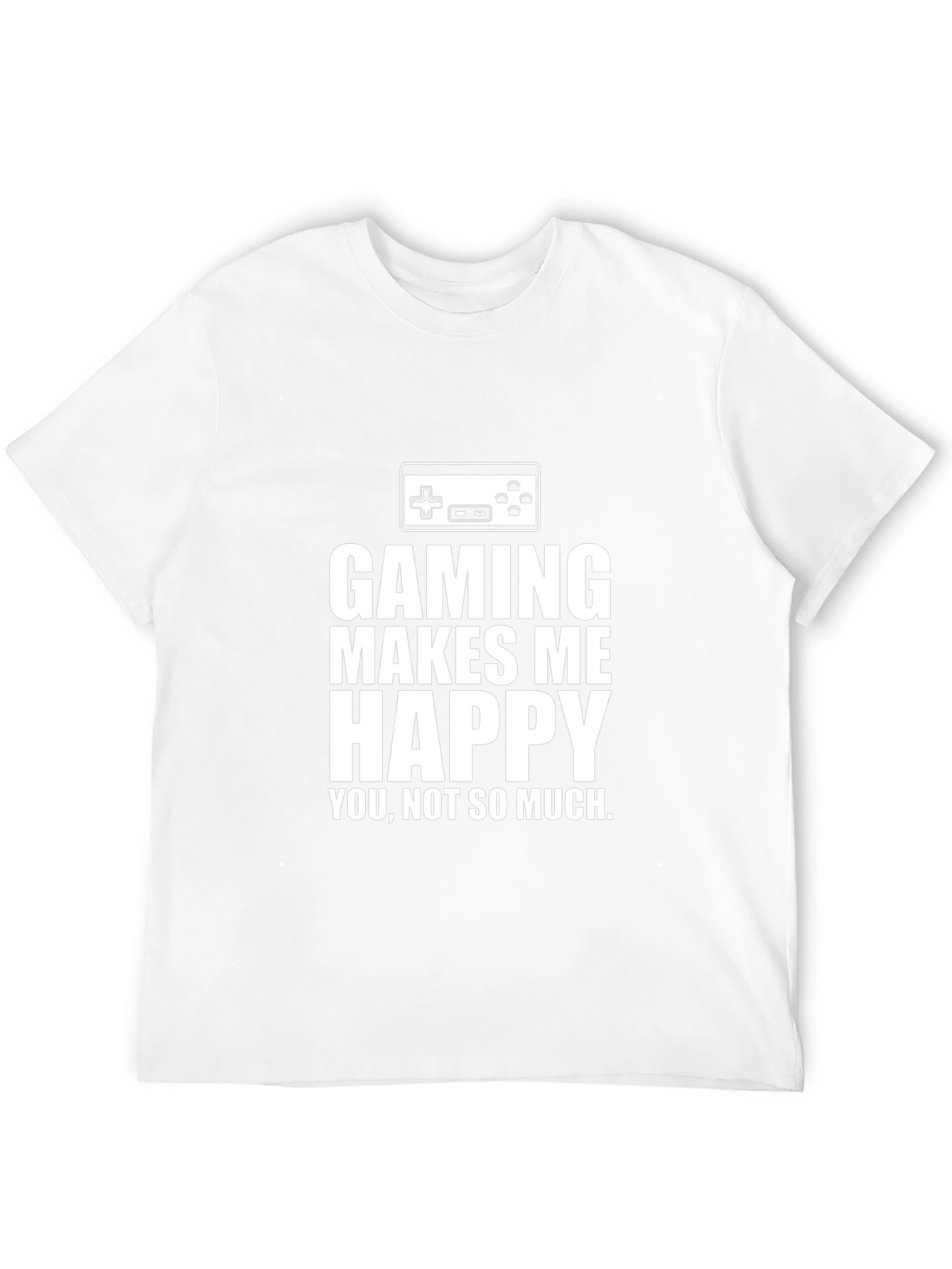 Gaming Makes Me Happy T-Shirt Black Cotton
