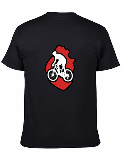 Cycling Graphic T-Shirt - Mountain Bike Rider Design