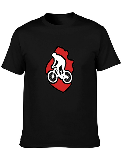 Cycling Graphic T-Shirt - Mountain Bike Rider Design