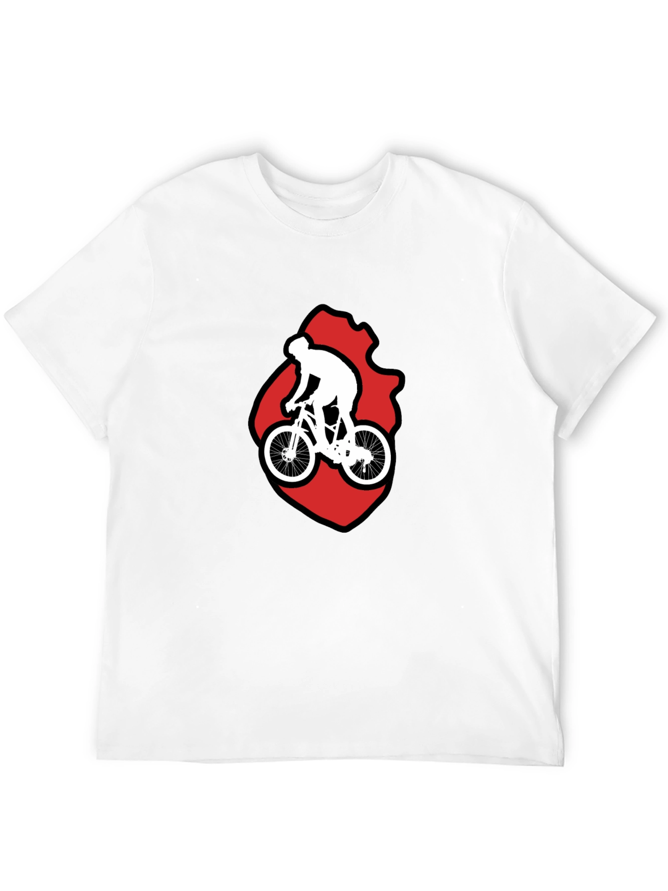 Cycling Graphic T-Shirt - Mountain Bike Rider Design