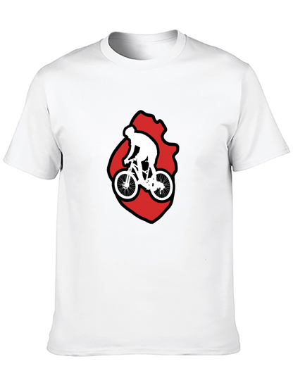 Cycling Graphic T-Shirt - Mountain Bike Rider Design