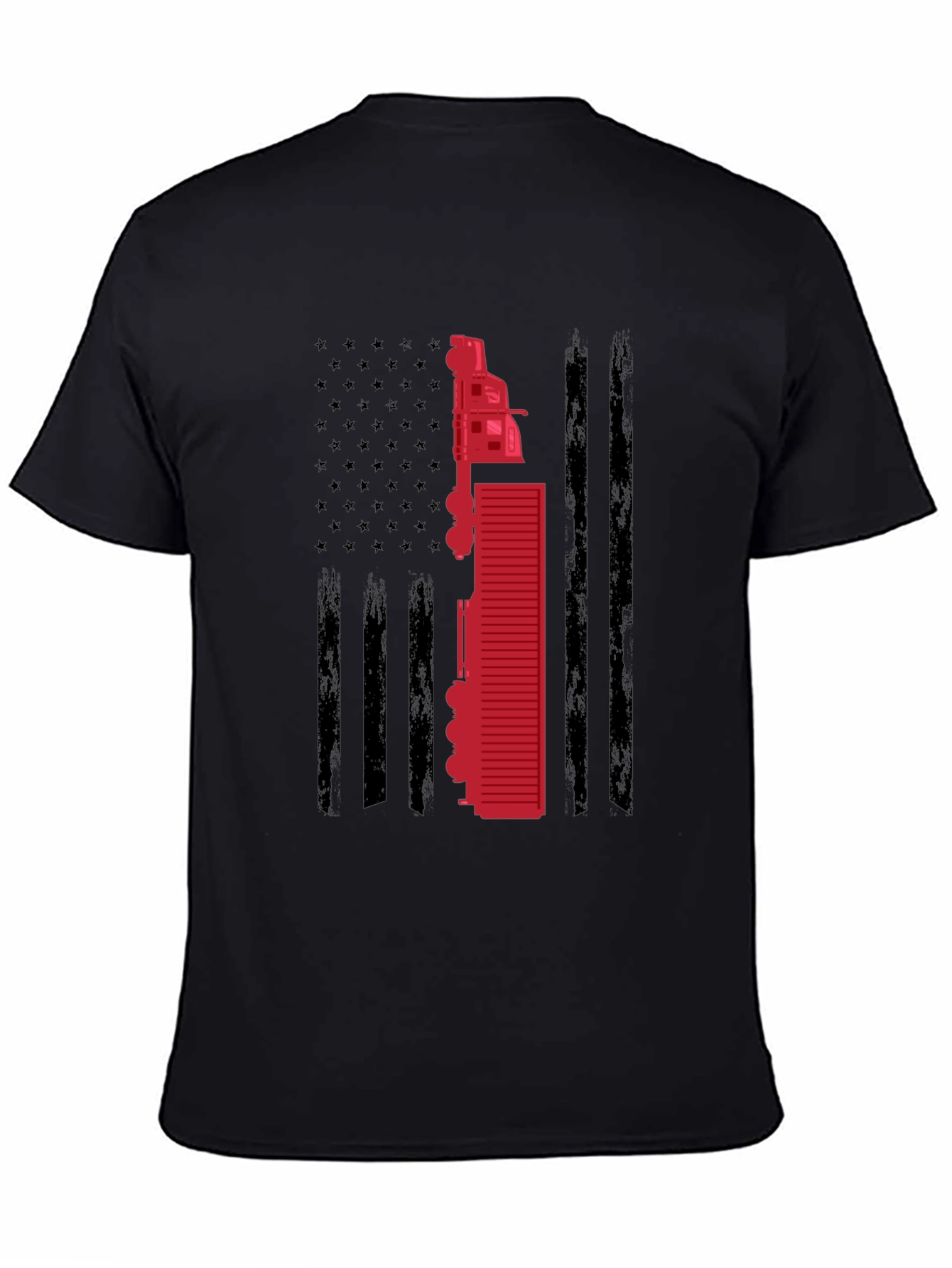 Trucker American Flag T-Shirt