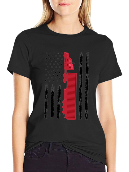 Trucker American Flag T-Shirt