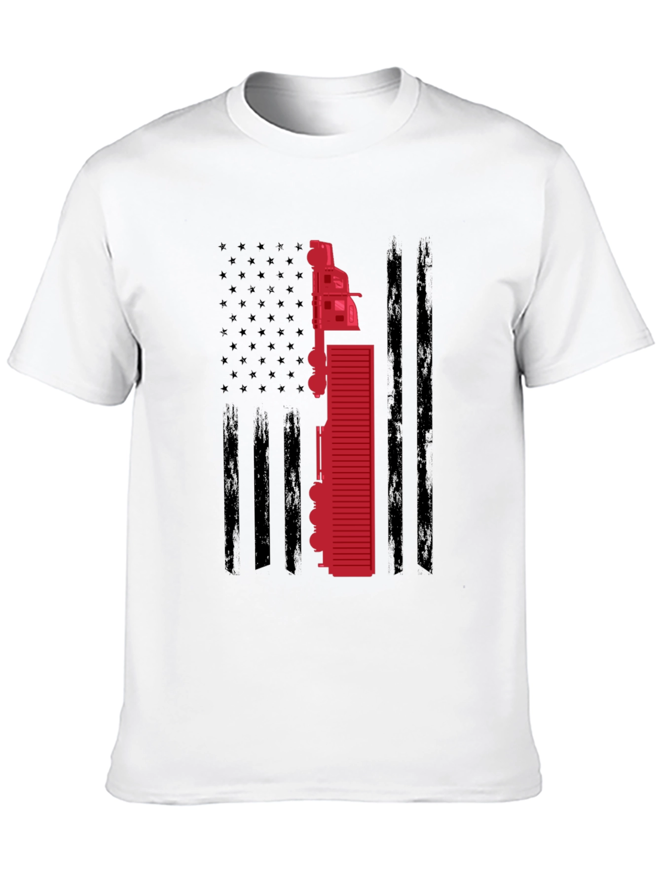 Trucker American Flag T-Shirt