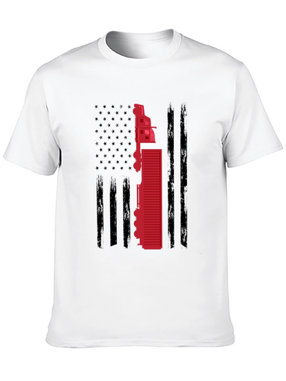 Trucker American Flag T-Shirt